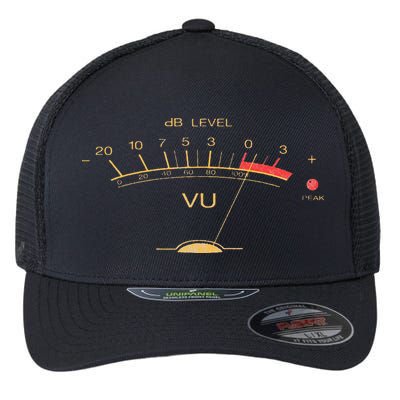 Volume VU Meter Vintage Audio Engineer Recording Studio Flexfit Unipanel Trucker Cap