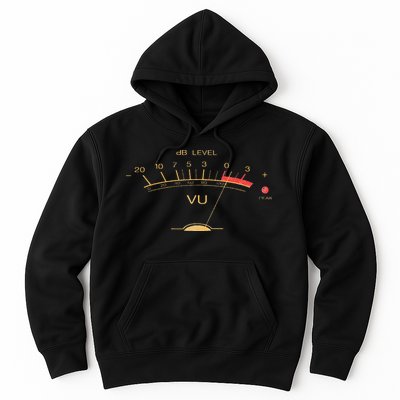 Volume VU Meter Vintage Audio Engineer Recording Studio Hoodie