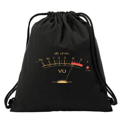 Volume VU Meter Vintage Audio Engineer Recording Studio Drawstring Bag