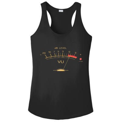 Volume VU Meter Vintage Audio Engineer Recording Studio Ladies PosiCharge Competitor Racerback Tank