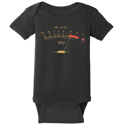 Volume VU Meter Vintage Audio Engineer Recording Studio Baby Bodysuit