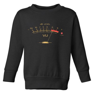 Volume VU Meter Vintage Audio Engineer Recording Studio Toddler Sweatshirt