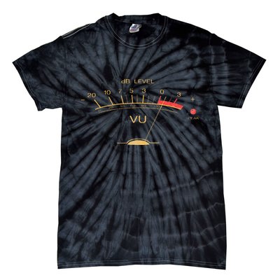 Volume VU Meter Vintage Audio Engineer Recording Studio Tie-Dye T-Shirt