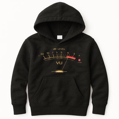 Volume VU Meter Vintage Audio Engineer Recording Studio Kids Hoodie