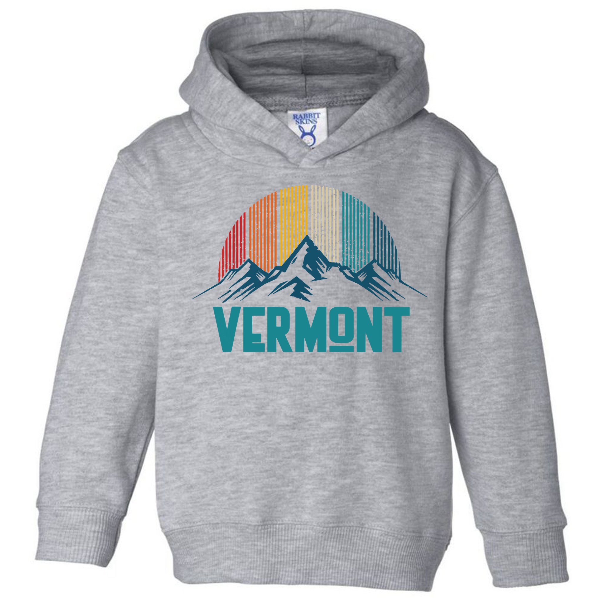Vermont Vintage Mountains Nature Hiking Souvenir Gift Toddler Hoodie