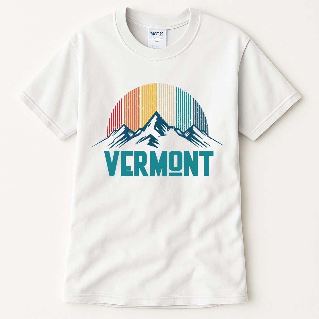 Vermont Vintage Mountains Nature Hiking Souvenir Gift Tall T-Shirt