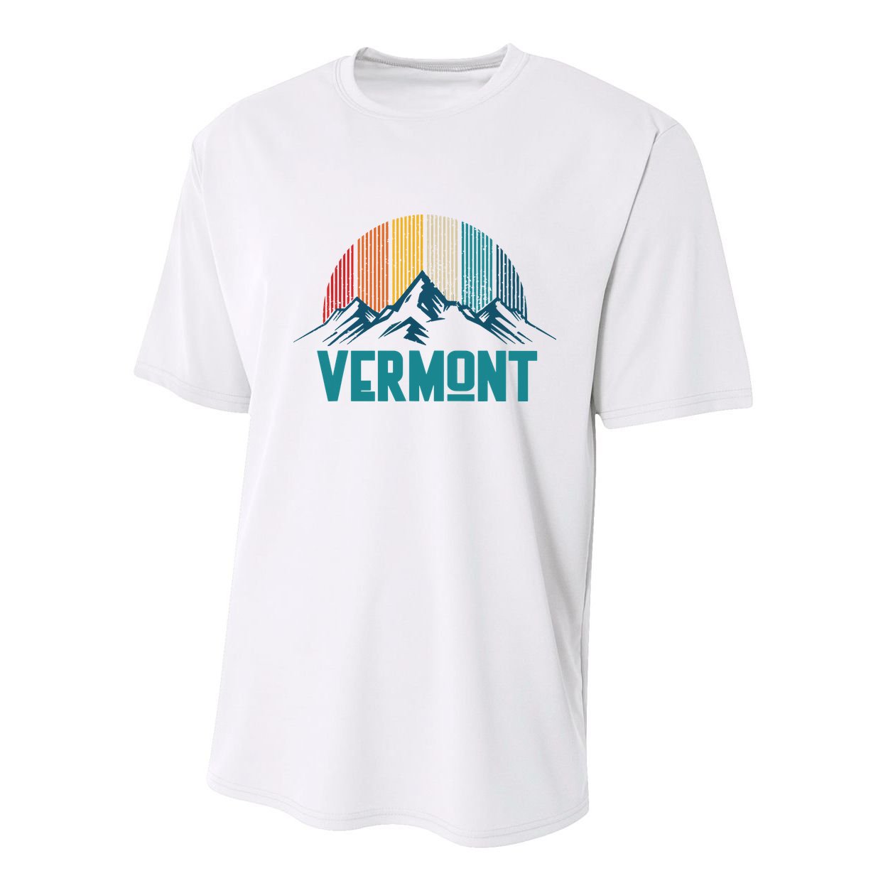 Vermont Vintage Mountains Nature Hiking Souvenir Gift Youth Performance Sprint T-Shirt