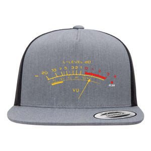 Volume Vu Meter Audio Engineer Recording Fan Flat Bill Trucker Hat