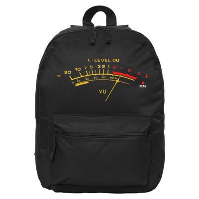 Volume Vu Meter Audio Engineer Recording Fan 16 in Basic Backpack