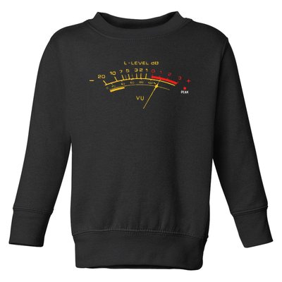 Volume Vu Meter Audio Engineer Recording Fan Toddler Sweatshirt