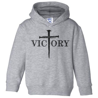 Vintage Victory Nails Cross Jesus Toddler Hoodie
