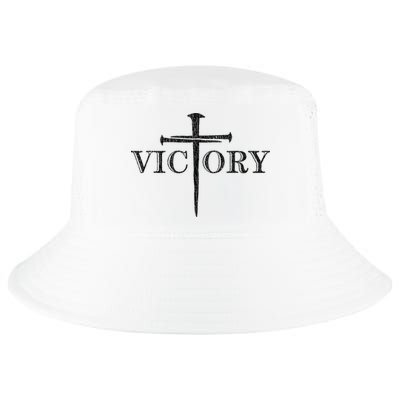 Vintage Victory Nails Cross Jesus Cool Comfort Performance Bucket Hat