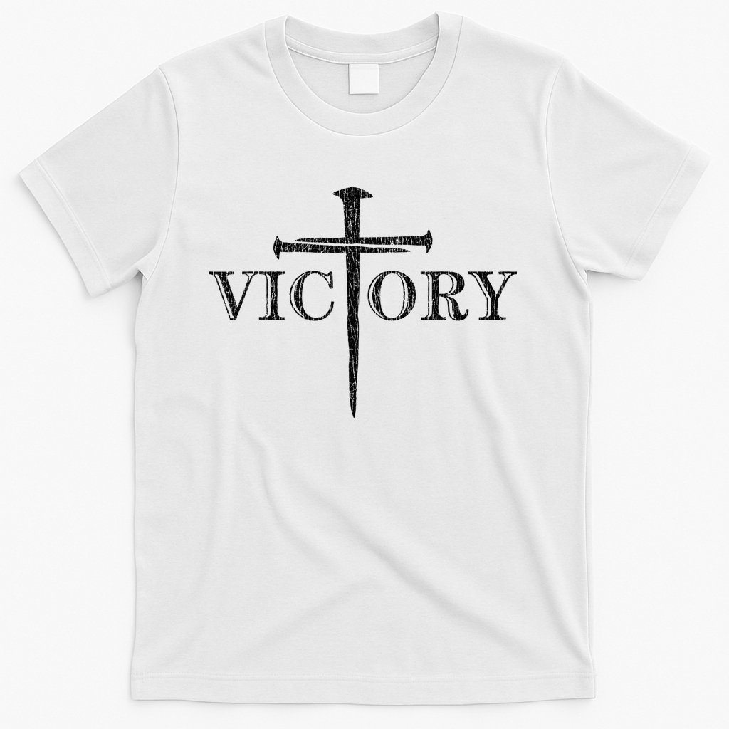 Vintage Victory Nails Cross Jesus T-Shirt