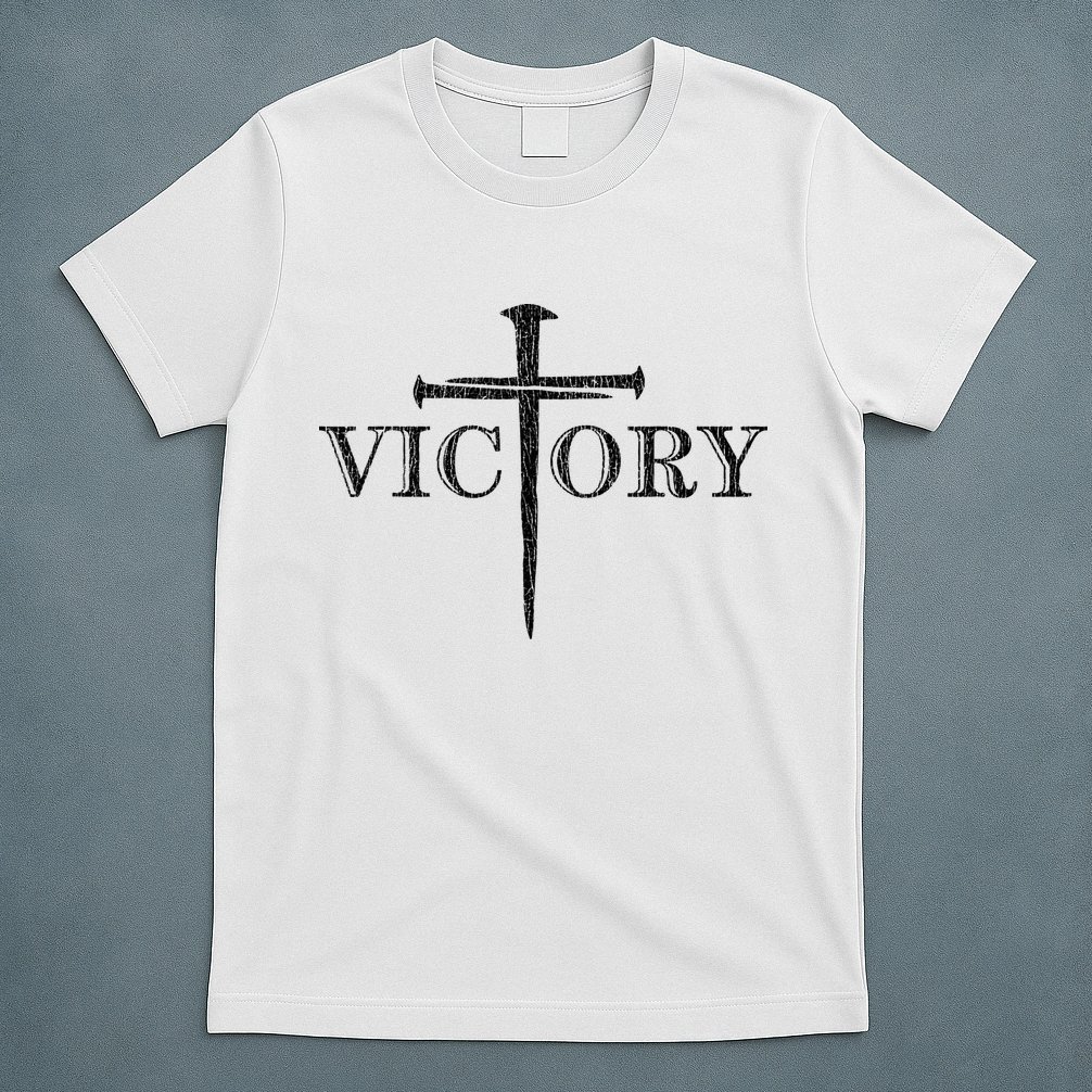 Vintage Victory Nails Cross Jesus T-Shirt