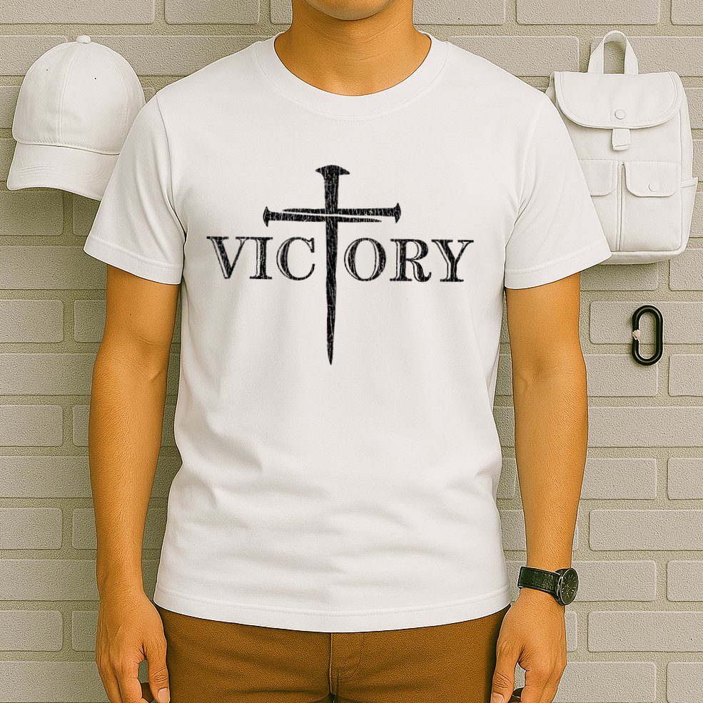 Vintage Victory Nails Cross Jesus T-Shirt