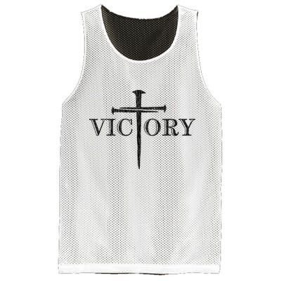 Vintage Victory Nails Cross Jesus Mesh Reversible Basketball Jersey Tank