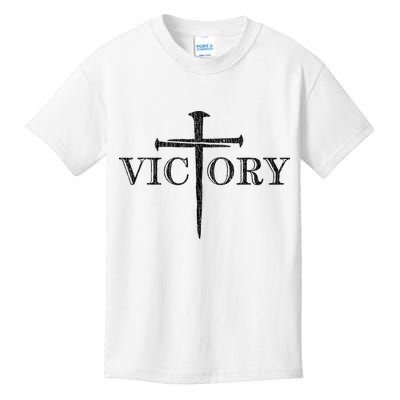 Vintage Victory Nails Cross Jesus Kids T-Shirt