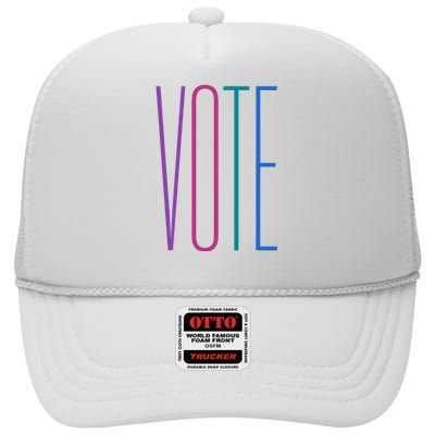 Vote High Crown Mesh Back Trucker Hat