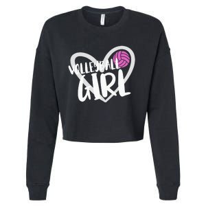 Volleyball  Cropped Pullover Crew