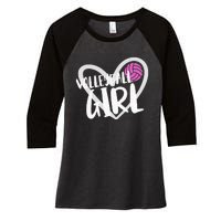 Volleyball  Women's Tri-Blend 3/4-Sleeve Raglan Shirt