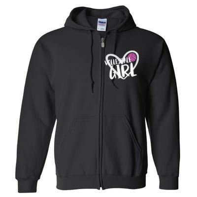 Volleyball  Full Zip Hoodie