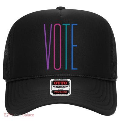 Vote High Crown Mesh Back Trucker Hat