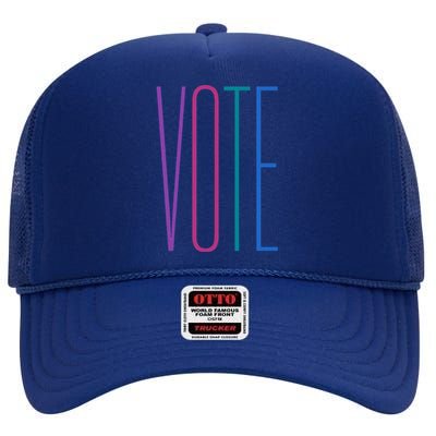 Vote High Crown Mesh Back Trucker Hat