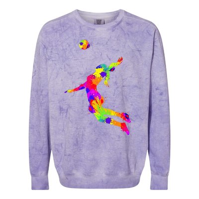 Volleyball Colorblast Crewneck Sweatshirt