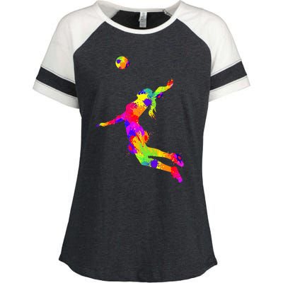 Volleyball Enza Ladies Jersey Colorblock Tee