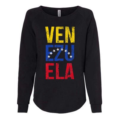 Venezuela Vintage Pride Venezuelan Flag Womens California Wash Sweatshirt