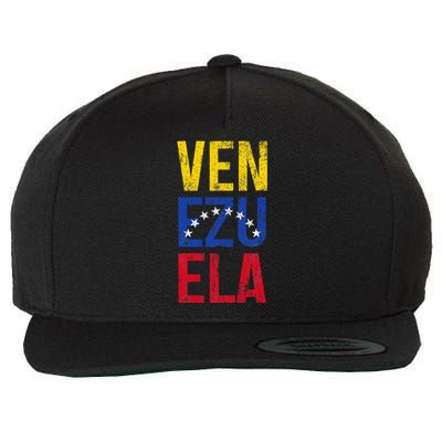 Venezuela Vintage Pride Venezuelan Flag Wool Snapback Cap