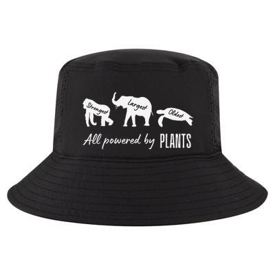 Vegan Vegetarian Powered By Plants Strongest Largest Oldest Cool Comfort Performance Bucket Hat