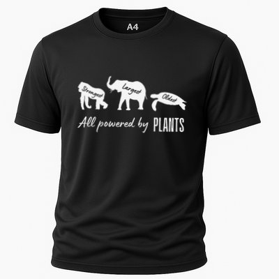 Vegan Vegetarian Powered By Plants Strongest Largest Oldest Performance Shirt