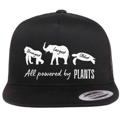 Vegan Vegetarian Powered By Plants Strongest Largest Oldest Flatbill Hat