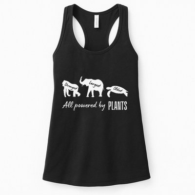 Vegan Vegetarian Powered By Plants Strongest Largest Oldest Womens Tank Top