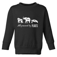 Vegan Vegetarian Powered By Plants Strongest Largest Oldest Toddler Sweatshirt