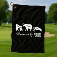 Vegan Vegetarian Powered By Plants Strongest Largest Oldest Golf Towel