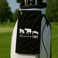 Vegan Vegetarian Powered By Plants Strongest Largest Oldest Golf Towel