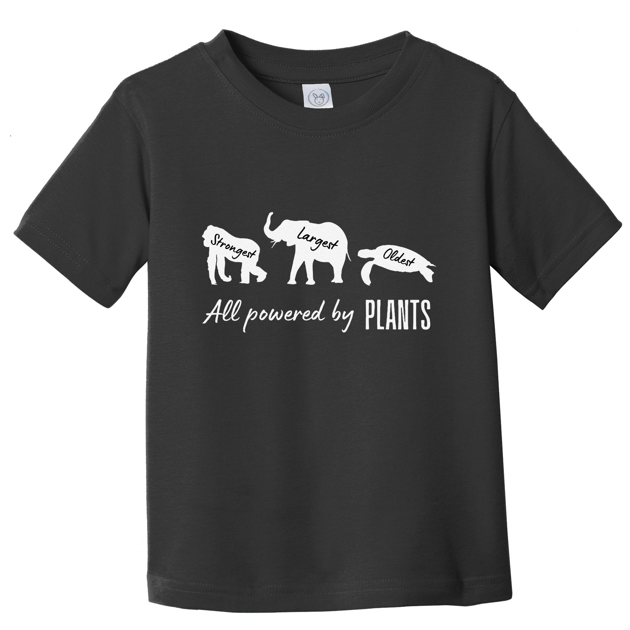 Vegan Vegetarian Powered By Plants Strongest Largest Oldest Toddler T-Shirt