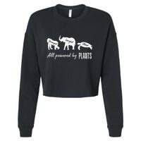 Vegan Vegetarian Powered By Plants Strongest Largest Oldest Cropped Pullover Crew