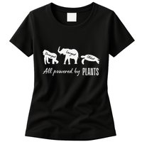 Vegan Vegetarian Powered By Plants Strongest Largest Oldest Womens T-Shirt