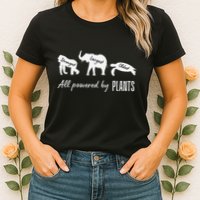 Vegan Vegetarian Powered By Plants Strongest Largest Oldest Womens T-Shirt