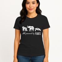 Vegan Vegetarian Powered By Plants Strongest Largest Oldest Womens T-Shirt