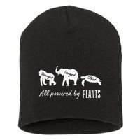 Vegan Vegetarian Powered By Plants Strongest Largest Oldest Short Acrylic Beanie