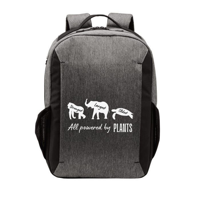 Vegan Vegetarian Powered By Plants Strongest Largest Oldest Vector Backpack