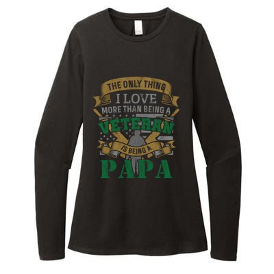 Vietnam Veteran Papa Fathers Day Gift Womens CVC Long Sleeve Shirt