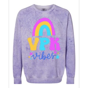 Vpk Vibes Prek Vpk Teacher And Vpk Student Colorblast Crewneck Sweatshirt