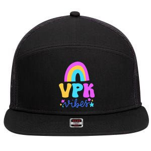 Vpk Vibes Prek Vpk Teacher And Vpk Student 7 Panel Mesh Trucker Snapback Hat