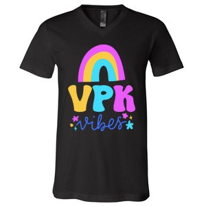 Vpk Vibes Prek Vpk Teacher And Vpk Student V-Neck T-Shirt