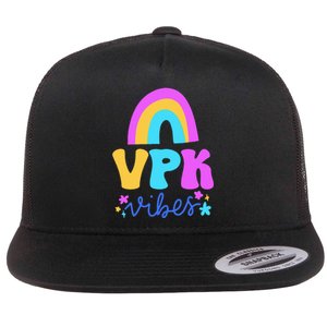 Vpk Vibes Prek Vpk Teacher And Vpk Student Flat Bill Trucker Hat